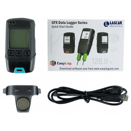 Lascar EL-GFX-2 temperatur, luftfugtighed og dugpunkt datalogger med grafisk LCD-skærm