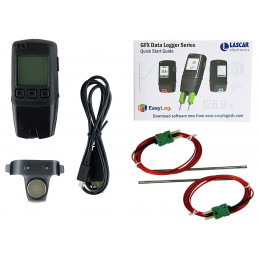 Lascar EL-GFX-DTC Dual Channel K, J & T-type Thermocouple Data Logger with Graphic Screen